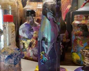 Recycled bottle made into stunning fairy art