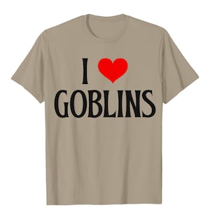 I Love Goblins I Heart Goblins Halloween Spirit Goblin Lover T-Shirt, Cute Spooky Goblin Tee, Funny Halloween Outfit