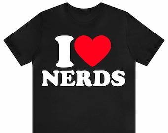 I Heart Nerds Graphic Tee - Unisex Cotton T-Shirt