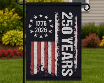 250 Years America Garden Flag | Blessings 250th Anniversary USA Patriotic Banner | Double-Sided Stars & Stripes 1776–2026 Yard Decor