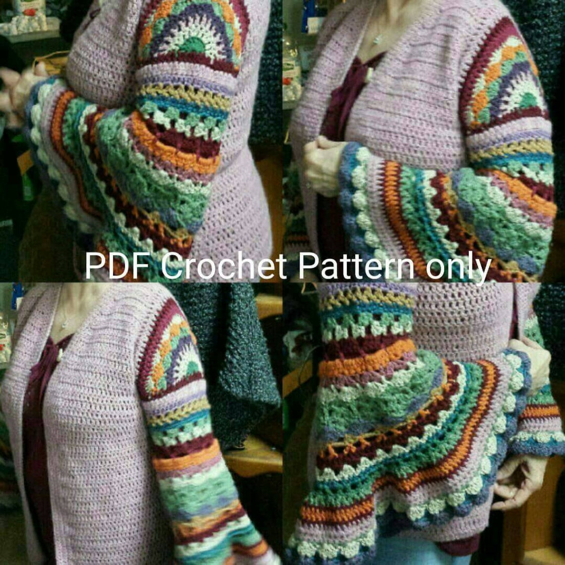 PDF Coat of Many Colors molly Weasley Sweater Crochet Etsy