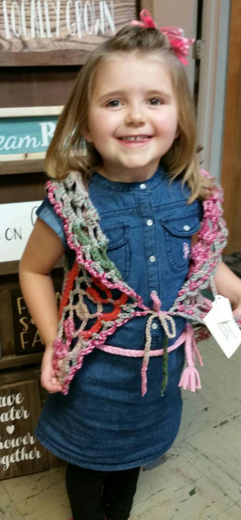 PDF Crochet Pattern to make Toddler Child Mandala Circle Vest Etsy