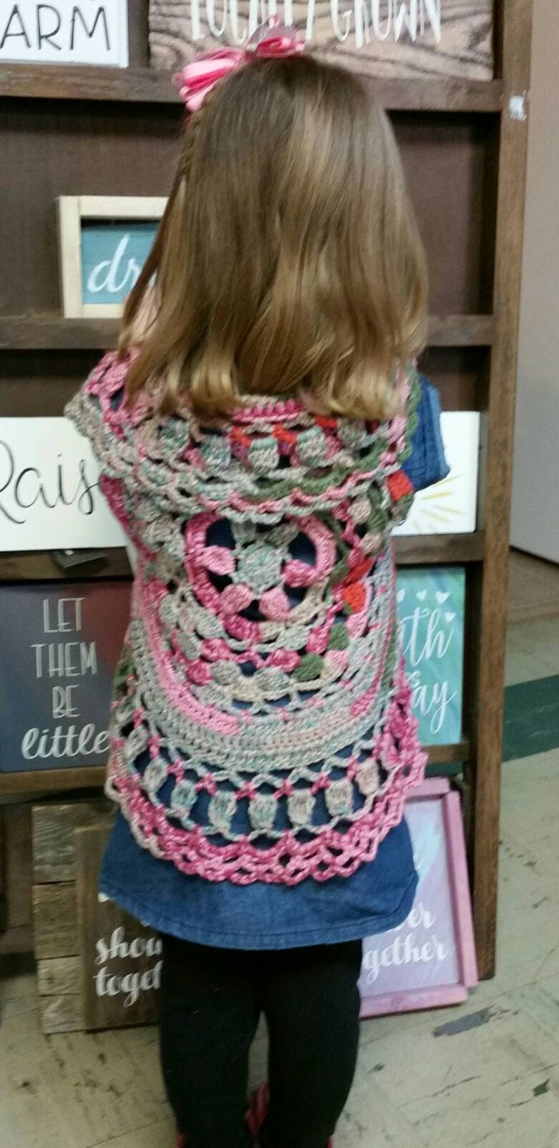 PDF Crochet Pattern to make Toddler Child Mandala Circle Vest Etsy