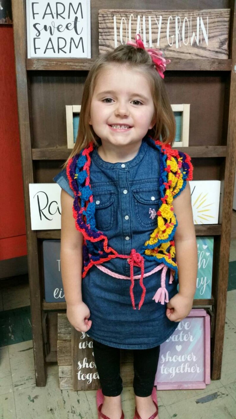 PDF Crochet Pattern to make Toddler Child Mandala Circle Vest Etsy