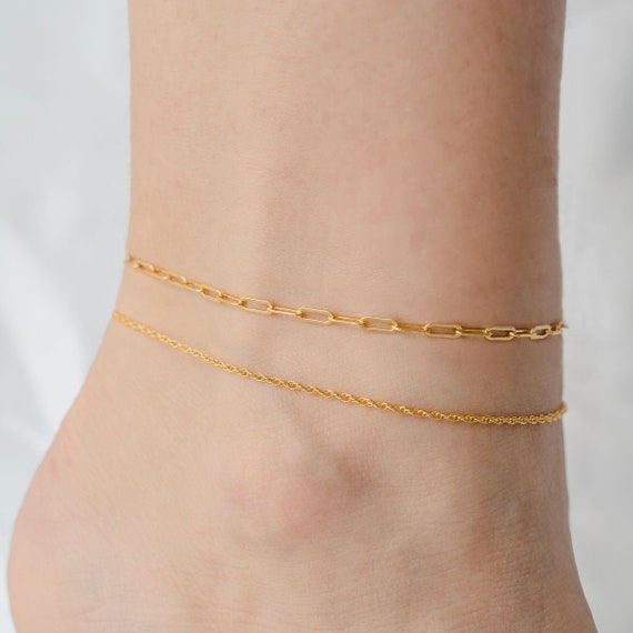 French Rope Anklet | 14K Gold Filled Anklet Chain… - image 3