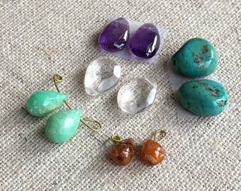 Gemstone Briolette Pairs, Mixed Earring Beads
