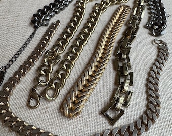 Conjunto de cadenas gruesas, piezas de cadena cortas de longitud variada, retales
