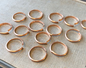 Copper Ring Blanks Unfinished Half Round Copper Rings