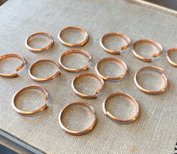 Copper Ring Blanks Unfinished Half Round Copper Rings Etsy UK
