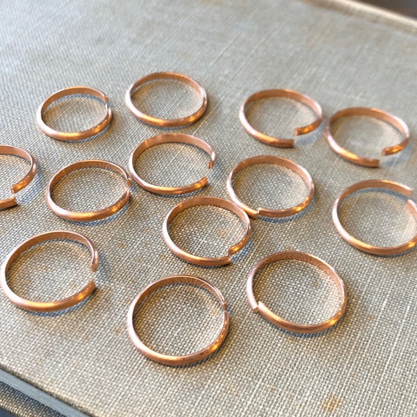 Copper Ring Blanks Unfinished Half Round Copper Rings