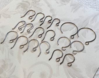 Set of Mixed Silver Plated Ear Wires, Assortment Hook Ear Wires. Handmade DIY Earrings