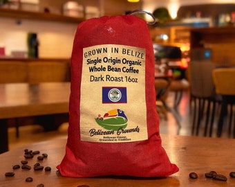 Dark Roast Belizean Coffee, Whole Bean Coffee, Organic Coffee, Belizean Coffee, Belize, Central American Coffee, Mayan Coffee