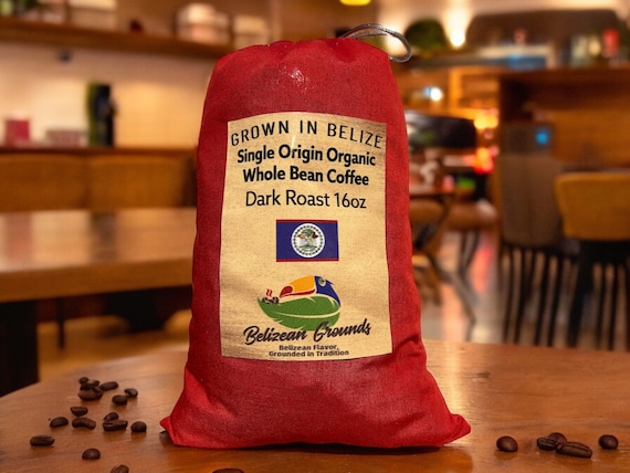 Dark Roast Belizean Coffee, Whole Bean Coffee, Organic Coffee, Belizean Coffee, Belize, Central American Coffee, Mayan Coffee