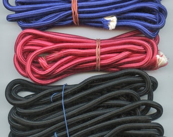 DESTASH Lot Vintage Trim Lacing  Cording Blue, Red, Black 9129