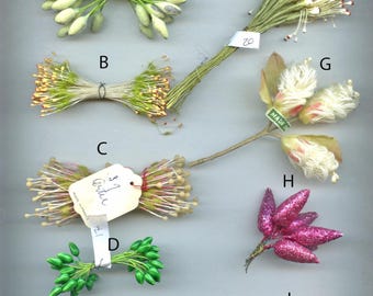 1930s Flower Corsage Spray | Fabric Petals | Vintage Millinery