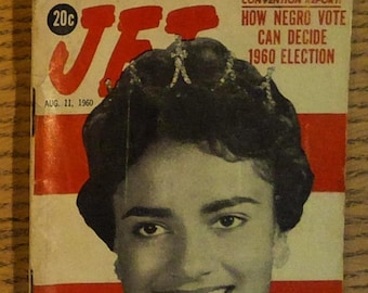 Jet Magazine Aug 11, 1960 · Johnson Publishing Company · African American · Civil Rights Era · Black Culture