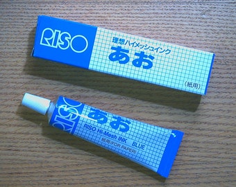 Blue or Yellow  Riso Print Gocco Ink for Paper - 40cc tube