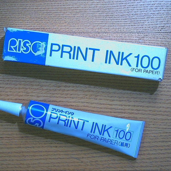 Blue or White  Riso Print Gocco Ink for paper - 100cc tube