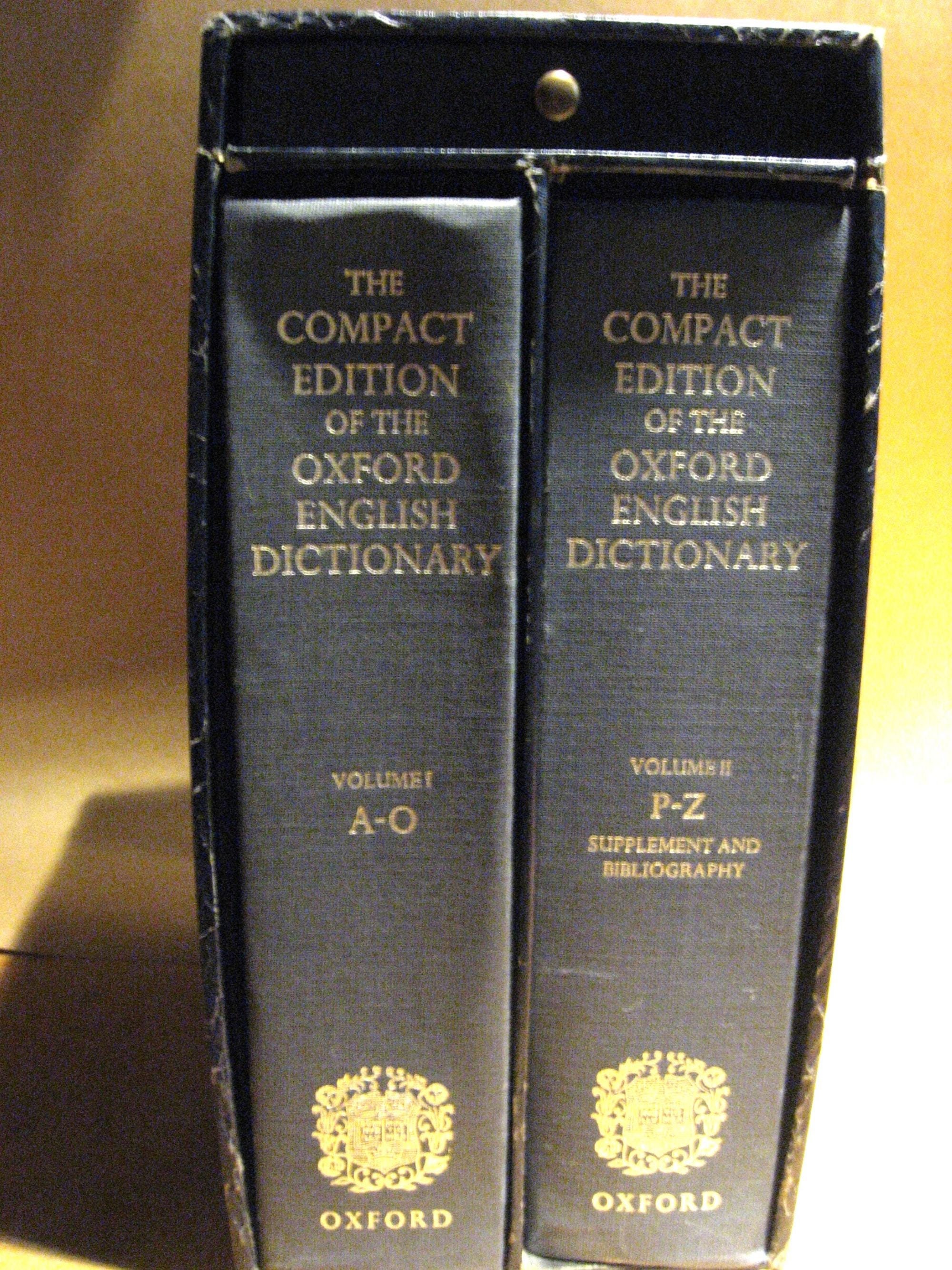 The Compact Edition of the Oxford English Dictionary - Etsy The Compact Edition of the Oxford English Dictionary - Etsy