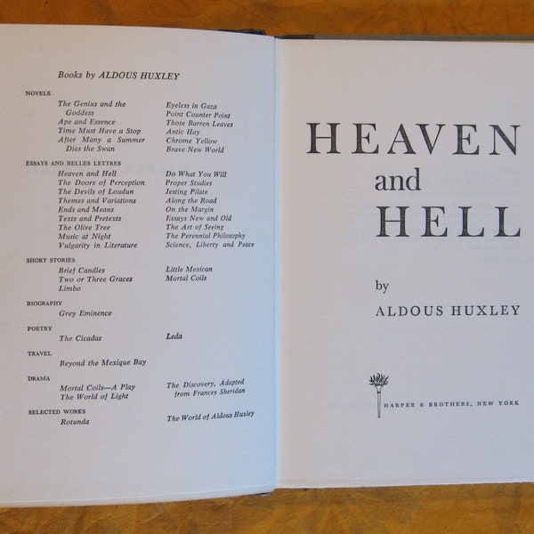 Heaven and Hell by Aldous Huxley