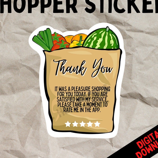 PERSONAL SHOPPER STICKER - Increase Your Tips!