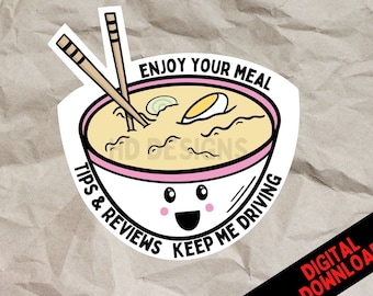 Cute Food Delivery Stickers - Increase Your Tips! PHO