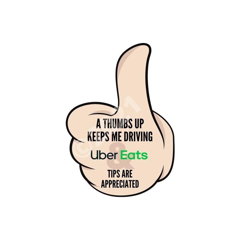 UberEats Delivery Driver Thumbs Up Digital Download image 2