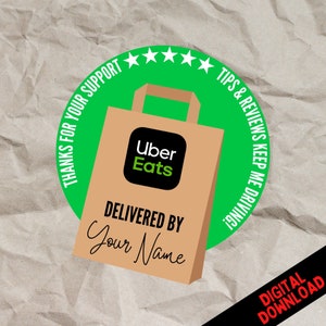 Personalized UberEats Thank You - Digital Download