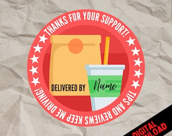 Personalized Delivery Driver Thank You - Digital Download