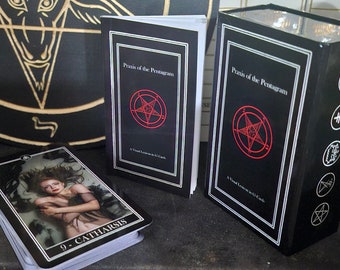 Praxis of the Pentagram, 65 Card Satanic Oracle Deck plus Guidebook, Gloss Edition