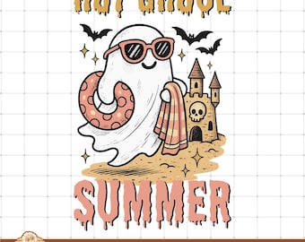 Funny Hot Ghoul Summer PNG, Cute Ghost Sunglasses Beach png, Halloween Sublimation Spooky Babe Pink Sandcastle Funny Summer Ghoul Shirt png
