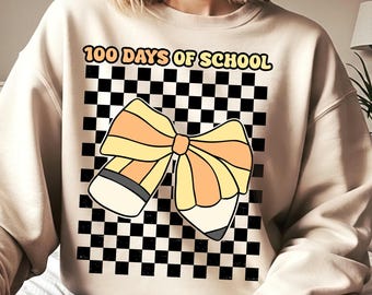 100 Days of School Shirt for Kindergarten Teacher, Groovy Teacher Gift, 100th Day Celebration, Teacher Appreciation PNG