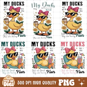 My Ducks Not In A Row Bundle Png, Funny Goose Duck PNG, Sarcasm Design, Snarky Goose Png, Self Care, Duck Goose, Antisocial Anxiety png