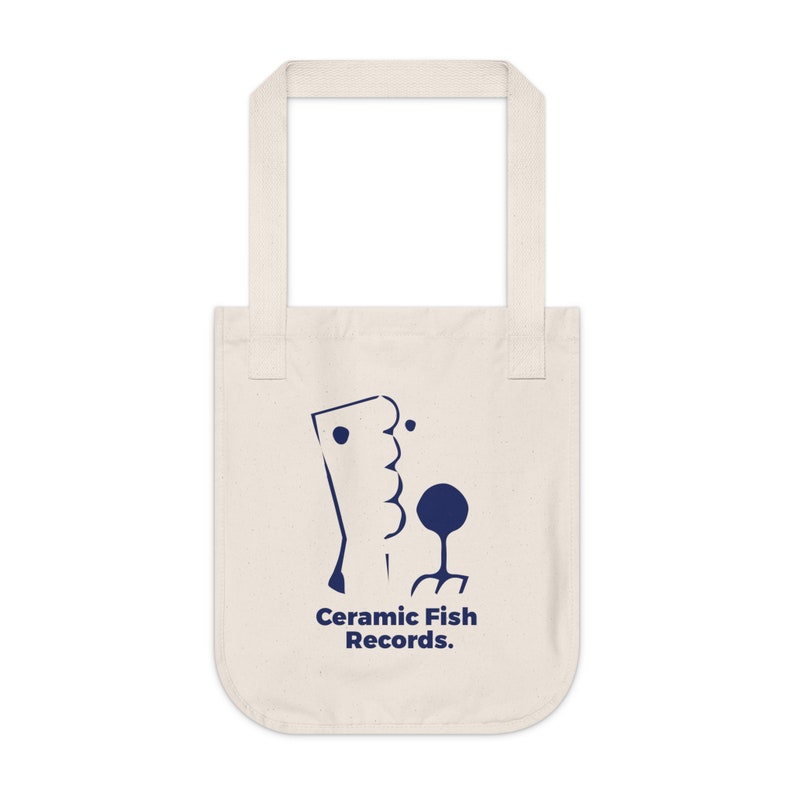 Ceramic Fish Records Tote Bag Organic Eco-friendly image 1