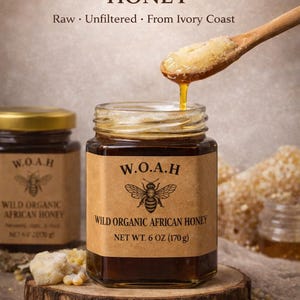 100% Raw Unrefined Wild African Honey | Ivory Coast Forest Honey