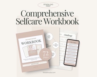 Comprehensive Selfcare Workbook Guide Printable Self-care Worksheets Planner Journal Templates Self Assessment Wellness Tracker PDF Guide