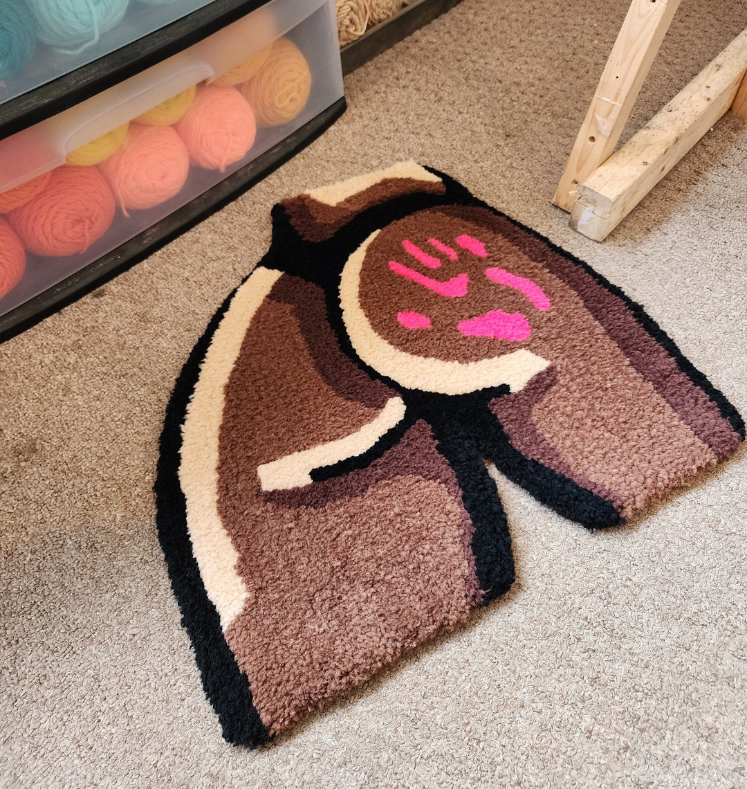 Booty Tufted Rug - Unique Cartoon Rug - Novelty Rug - Handmade Gift ...