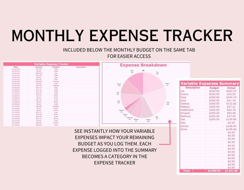 Monthly & Annual Budget Excel Spreadsheet Planner | Monthly Yearly ...