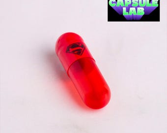 1000 x Empty Gelatin Capsules Size 1 Joined - Red super caps