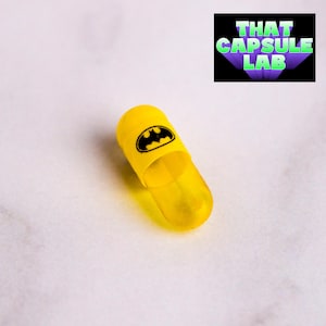 1000 x Empty Gelatin Capsules Size 4 Joined - yellow bat caps
