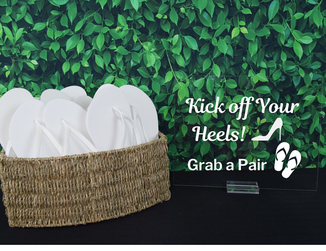 Flip Flop Basket Sign Flip Flops for Wedding Sign Flip Flops for