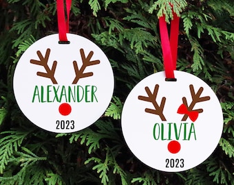 2023 Reindeer Ornament Kids Christmas Ornament Childrens Ornament  Holiday Ornament for Children  Boy Ornament Girl Ornament
