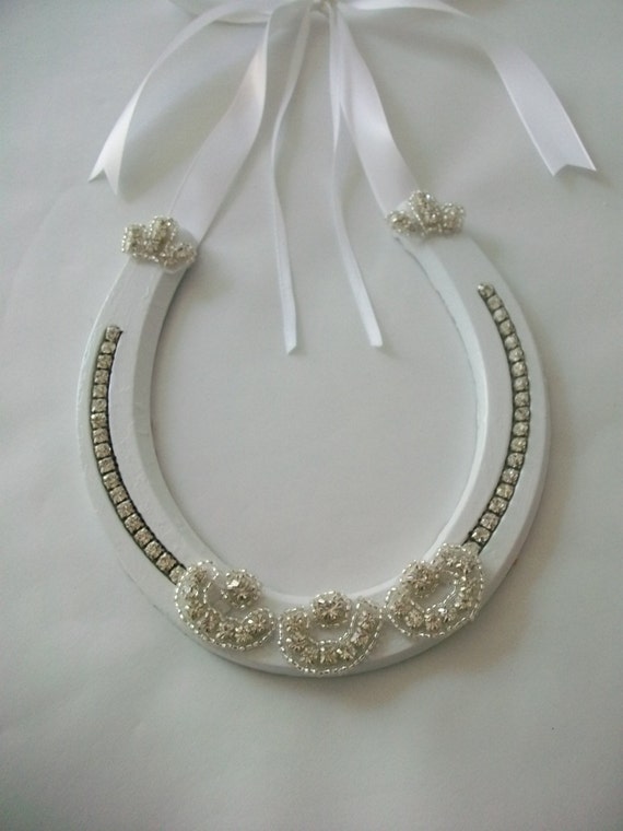 Items similar to Horseshoe Ring Holder Ring Pillow Alternative