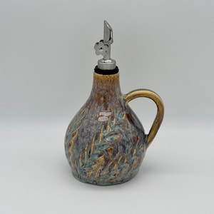 Handmade Pottery Oil Vinegar Bottle Stoneware Oil Bottle Unique Pottery Oil Bottle Handmade Ceramic Oil Vinegar Cruets Bottle