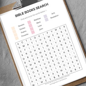 Printable Bible Word Search Puzzles – Perfect for Sunday School and Church Groups