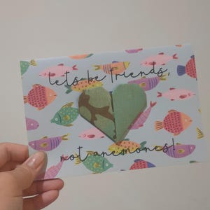 Origami Let's Be Friends not Anemones Punny Grußkarte