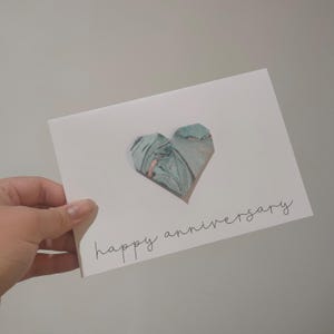 Origami Herz alles Gute zum Jahrestag Grußkarte