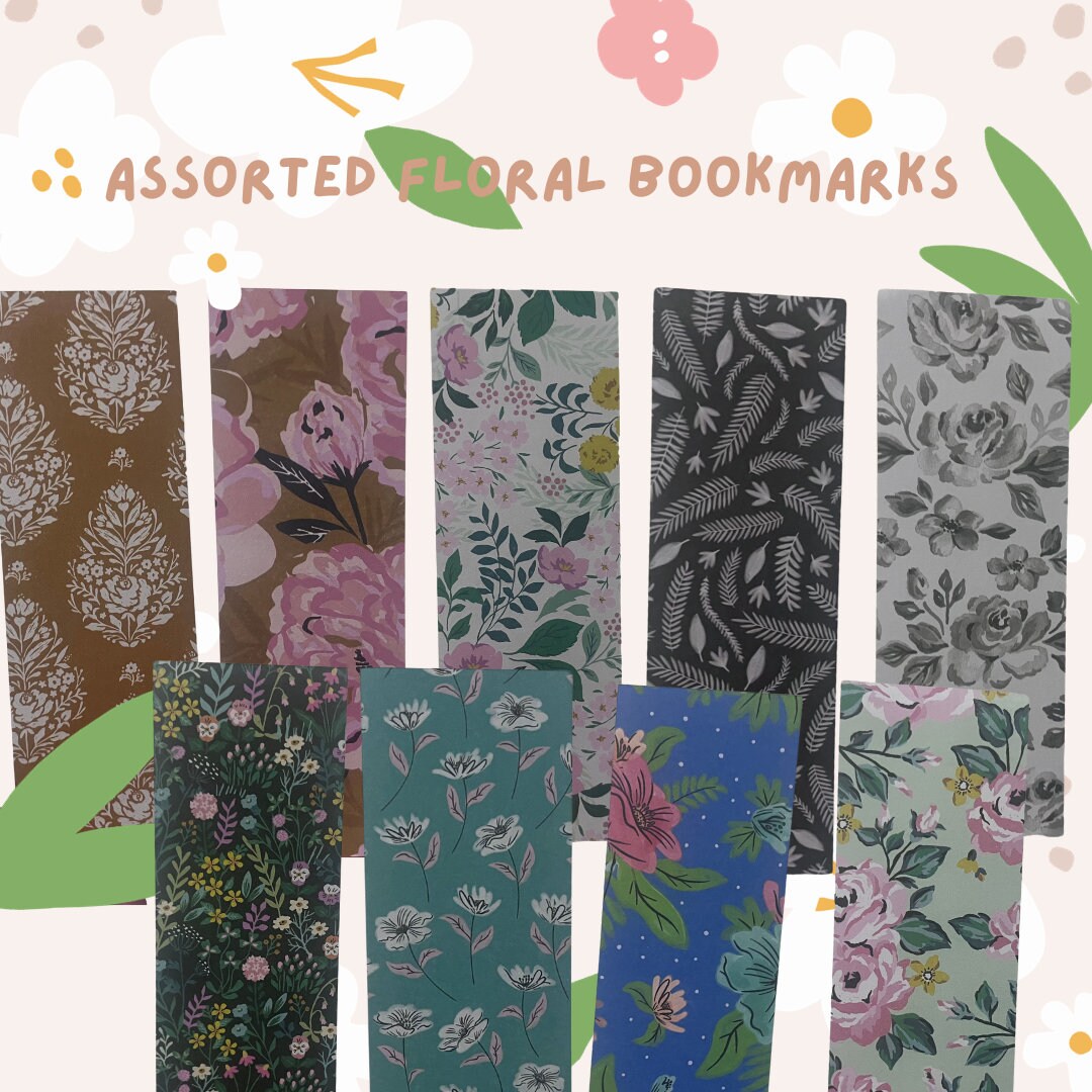 Floral Bookmarks | Assorted Flower Bookmark - Etsy