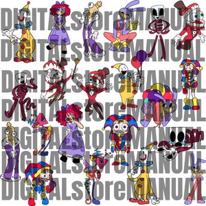 paquete cartoon circus vectorizado en formatos png, pdf, dxf, eps, svg, cricut, file art, vector