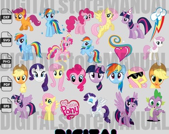 Vectorized pony kit in formats png, pdf, eps, dxf, svg, cricut, fileart instant download
